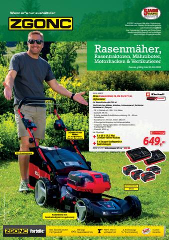 Angebote von Baumärkte & Gartencenter in Salzburg | RASENMAEHER 2022 in Zgonc | 1.4.2022 - 30.6.2022