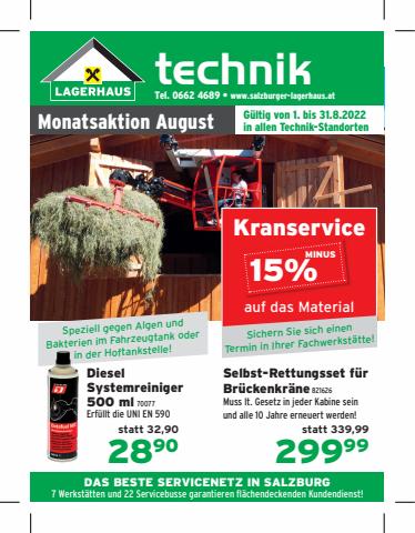 Salzburger Lagerhaus Katalog | Lagerhaus-Technik Monatsaktion | 8.8.2022 - 31.8.2022