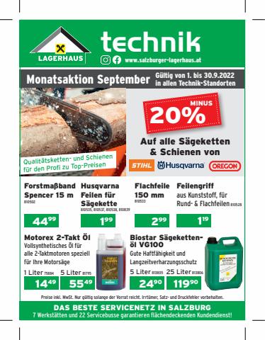 Angebote von Baumärkte & Gartencenter in Linz | Lagerhaus-Technik Monatsaktion in Salzburger Lagerhaus | 7.9.2022 - 30.9.2022