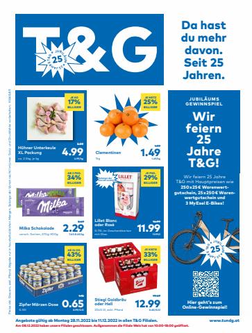 Angebote von Supermärkte in Innsbruck | T&G Flugblatt in T&G | 28.11.2022 - 11.12.2022