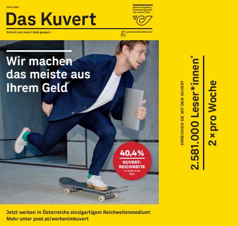 Post Katalog | Das Kuvert Tarife 2022 | 23.3.2022 - 31.12.2022