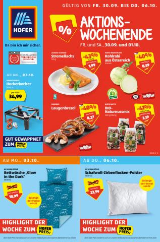 Angebote von Supermärkte in Wien | Blättern Sie online im HOFER Flugblatt in Hofer | 28.9.2022 - 1.10.2022