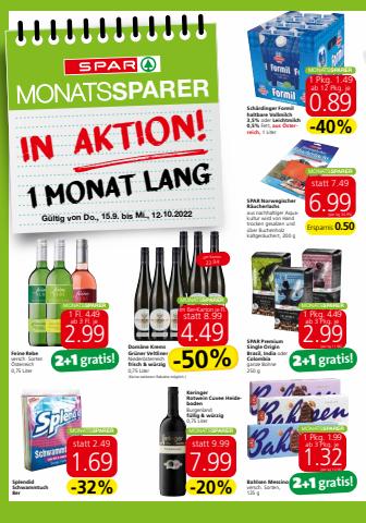 Spar Katalog in Mayrhofen | Angebote Spar | 15.9.2022 - 12.10.2022