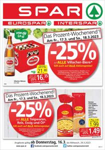 Angebote von Supermärkte in Villach | Angebote Spar in Spar | 15.3.2023 - 29.3.2023