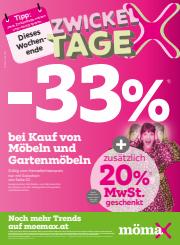 Angebote von Möbel & Wohnen in Leonding | -33% bei Kauf von Möbeln in Mömax | 5.6.2023 - 17.6.2023