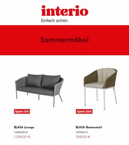 Interio Katalog | Verkauf von Sommermöbeln | 4.5.2022 - 18.5.2022
