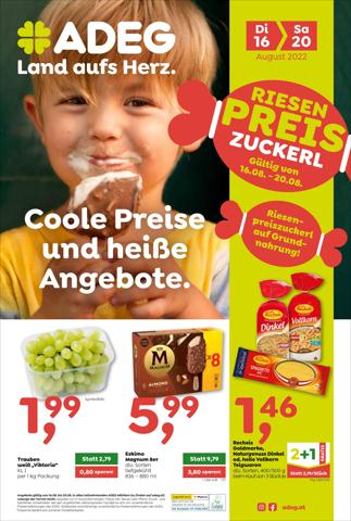Angebote von Supermärkte in Wien | Folder ADEG in ADEG | 16.8.2022 - 20.8.2022