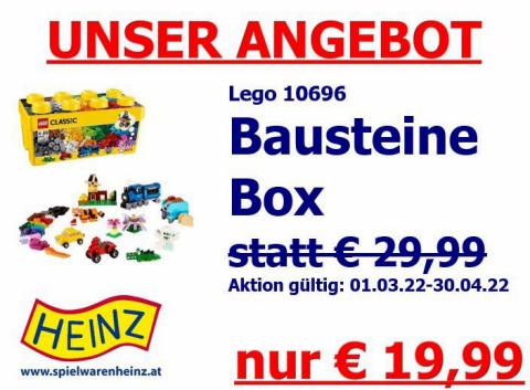 Spielwaren Heinz Katalog | Lego® Steinebox Aktion | 17.3.2022 - 30.4.2022