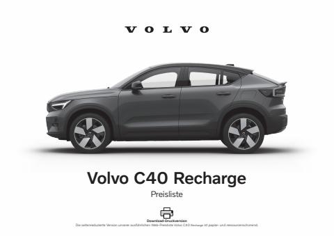 Angebot auf Seite 9 des Volvo C40 Recharge-Katalogs von Volvo