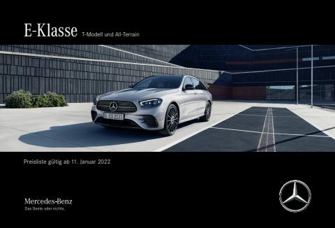 Mercedes-Benz Katalog | E-Klasse S213 Preisliste | 21.1.2022 - 31.12.2022