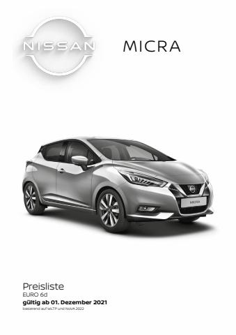 Nissan Katalog | Micra Preisliste 2022 | 21.1.2022 - 31.12.2022