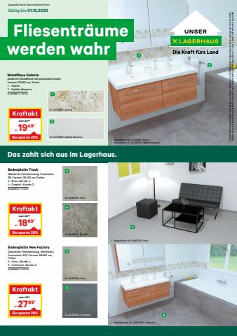 Lagerhaus Katalog | Holz/Fliesen/Sanitär | 20.9.2023 - 1.10.2023