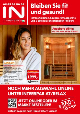 Interspar Katalog | INTERSPAR - Sonderfolder Sauna | 27.9.2022 - 26.1.2023