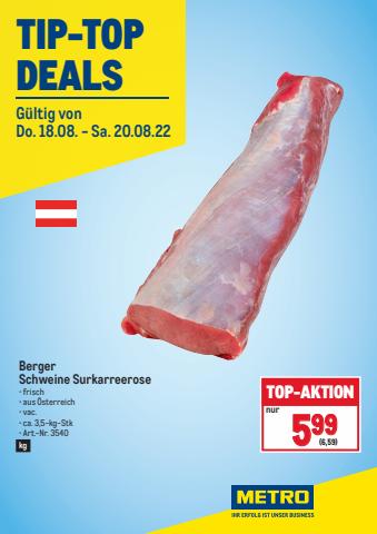 Angebote von Supermärkte in Graz | Metro flugblatt in Metro | 18.8.2022 - 20.8.2022