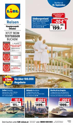 Lidl Reisen Katalog in Schladming | Hauptflyer Oktober | 28.9.2022 - 31.10.2022