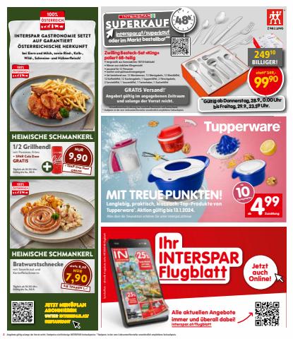 Interspar Restaurant Katalog | Interspar Restaurant flugblatt | 26.9.2023 - 18.10.2023