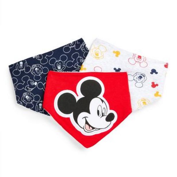 „Disney Micky Maus“ Lätzchen für Neugeborene (J), 3er-Pack für 6€