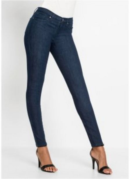 Skinny-Jeans mit Deko-Knopf für 18,99€ in Bonprix