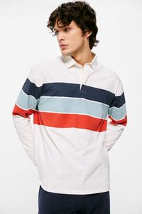 Long-sleeved striped rugby polo shirt für 15,99€ in Springfield