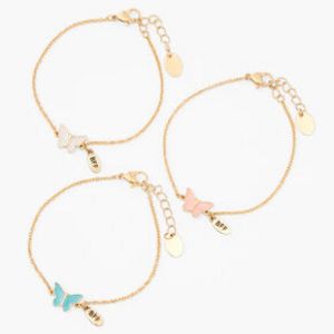 Gold Butterfly Chain Bracelets - 3 Pack für 4€ in Claire's