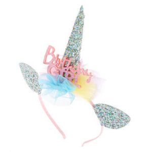 Claire's Club Birthday Girl Glitter Unicorn Headband für 5,99€ in Claire's