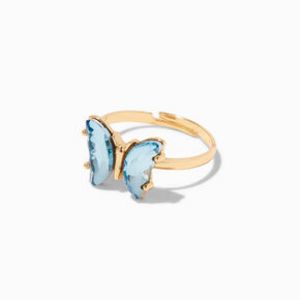 Butterfly Birthstone Gold-tone Adjustable Ring - March für 3,99€ in Claire's