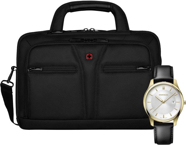 Wenger Notebook Tasche BC Pro 11,6"-13.3" + CITY CLASSIC Watch Ø43 mm Passend für maximal: 33,8 cm (13,3")  Schwarz für 109,99€
