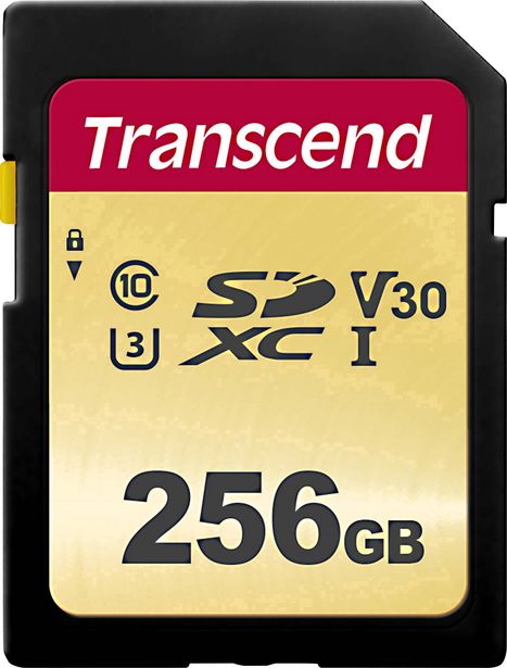 Transcend Premium 500S SDXC-Karte 256 GB Class 10, UHS-I, UHS-Class 3, v30 Video Speed Class für 144,99€