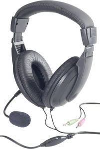 Basetech BT-260A Computer Over Ear Headset kabelgebunden Stereo Schwarz  Lautstärkeregelung, Faltbar für 5,99€ in Conrad