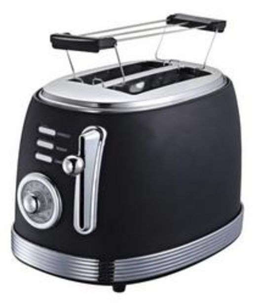 Toaster Retro aus Edelstahl in Schwarz für 39,95€