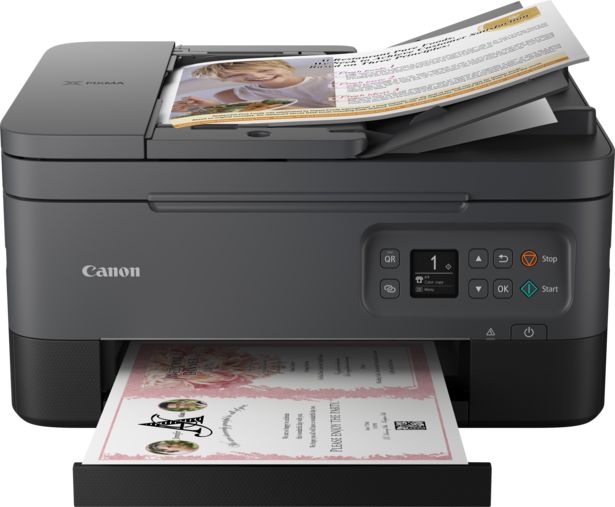 CANON Multifunktionsdrucker PIXMA TS7450, Farbe, Wi-Fi, Tinte, Schwarz für 85€
