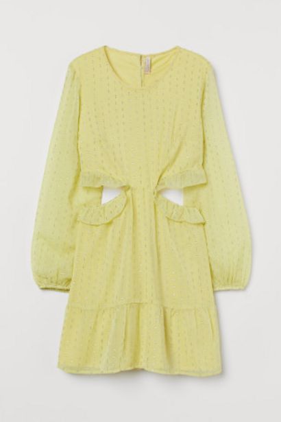 Cut-out-Kleid aus Chiffon für 8,99€ in H&M