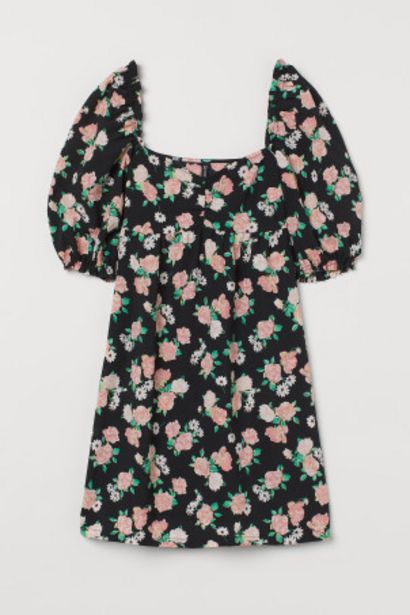 Kleid mit Puffärmeln für 4,99€ in H&M