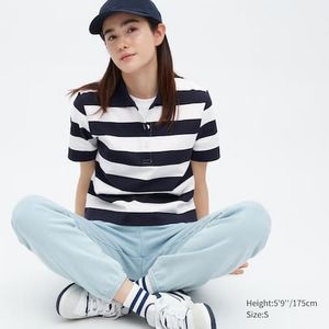 Cropped Relaxed Fit Polo Shirt für 9,9€ in UNIQLO