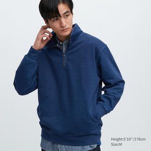 Indigo Sweat Half-Zipped Pullover für 29,9€ in UNIQLO