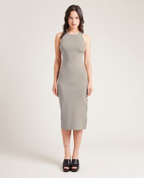 Langes, eng anliegendes Kleid aus Tricot-Strick für 25,99€ in Pimkie