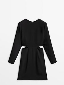 Kurzes Kleid In Schwarz Mit Cut-Outs An Der Taille für 89,95€ in Massimo Dutti