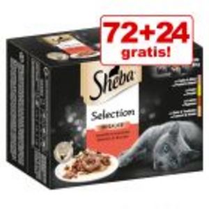 72 + 24 gratis! 96 x 85 g Sheba Katzenfutter für 41,89€ in Zooplus