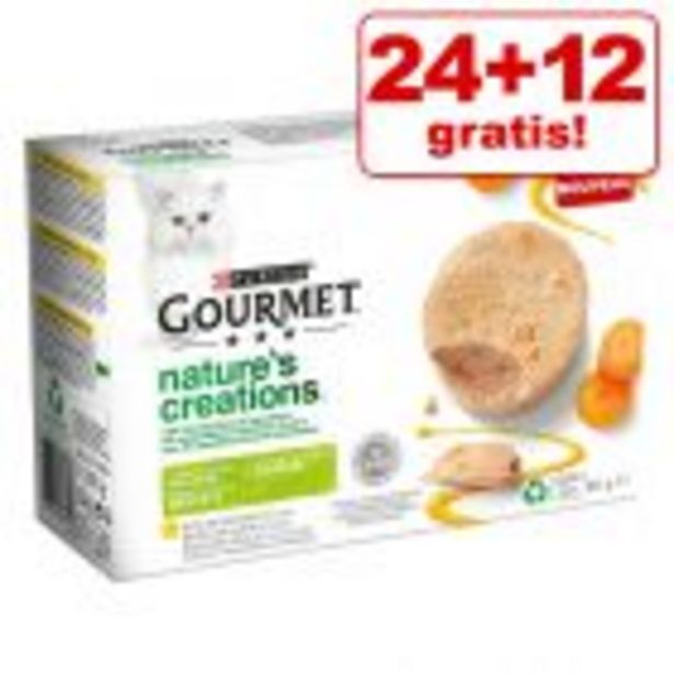 24 + 12 gratis! 36 x 85 g Gourmet Nature's Creations für 19,29€ in Zooplus