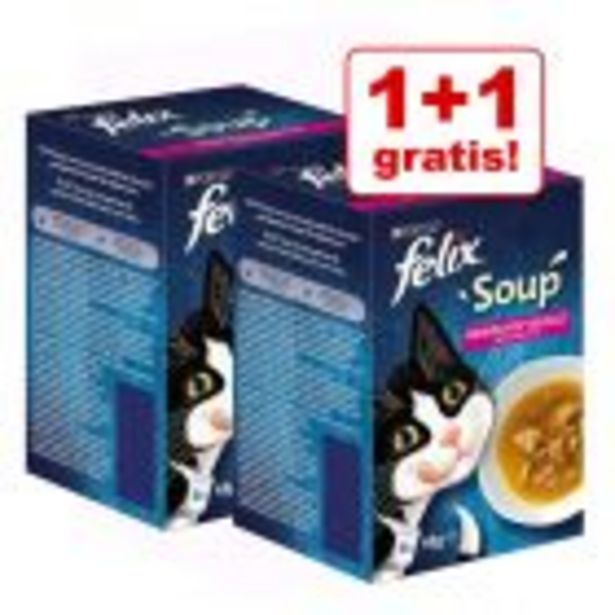 6 + 6 gratis! 12 x 48 g Felix Soup Katzenfutter für 1,99€ in Zooplus