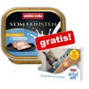  32 x 100 g Animonda vom Feinsten + 4 x 15 g Milkies Snack gratis! für 22,99€ in Zooplus