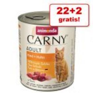 22 + 2 gratis! 24 x 800 g Animonda Carny Adult Mix für 65,19€ in Zooplus