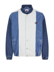 Jeansjacke mit Blockstreifen und Logo-Aufnäher für 159,99€ in Hirmer