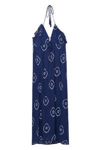 Langes rustikales Neckholder-Kleid für 19,99€ in Pull & Bear