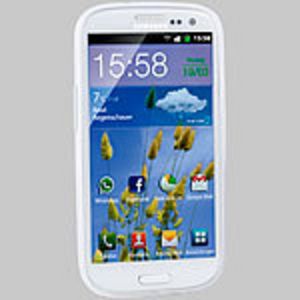 PEARL Silikon-Schutzhülle für Samsung Galaxy S3, weiß/transparent für 0,6€ in Pearl