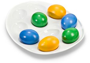 Eierschale für 10 Eier 34 x 27 x 2 cm weiß für 2,5€ in Pagro-Diskont