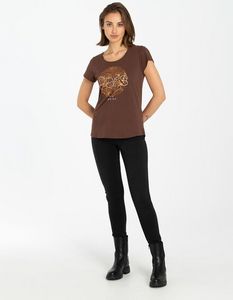 Damen T-Shirt - Glitzerprint für 2,99€ in Takko