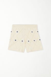 Shorts mit Rauten-Lochmuster für Mädchen für 16,99€ in Tezenis